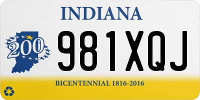 IN license plate 981XQJ