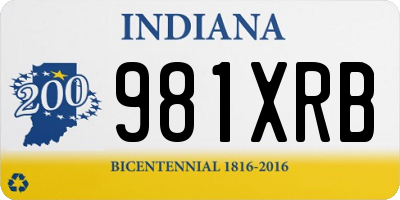 IN license plate 981XRB