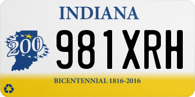 IN license plate 981XRH