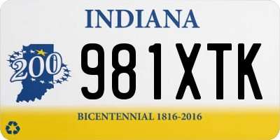 IN license plate 981XTK