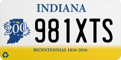 IN license plate 981XTS