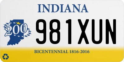 IN license plate 981XUN