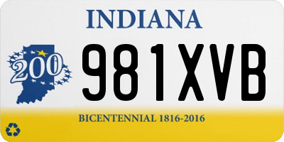 IN license plate 981XVB