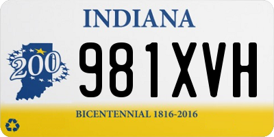 IN license plate 981XVH