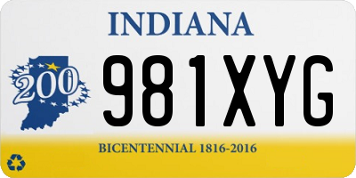 IN license plate 981XYG