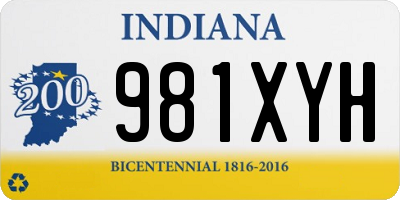 IN license plate 981XYH