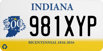 IN license plate 981XYP