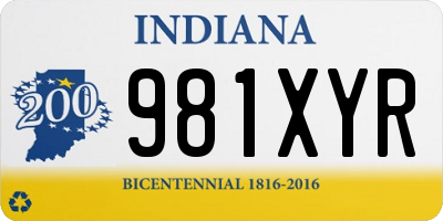 IN license plate 981XYR