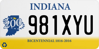 IN license plate 981XYU