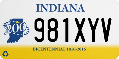 IN license plate 981XYV