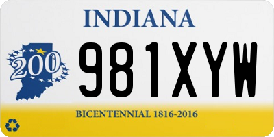 IN license plate 981XYW