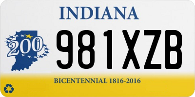IN license plate 981XZB
