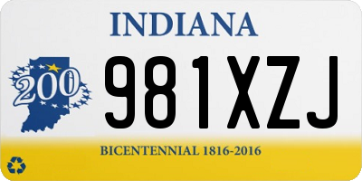 IN license plate 981XZJ