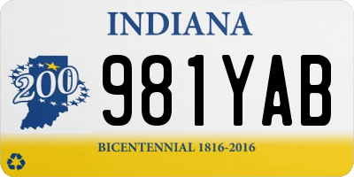 IN license plate 981YAB