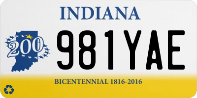 IN license plate 981YAE