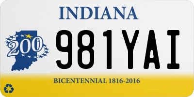 IN license plate 981YAI