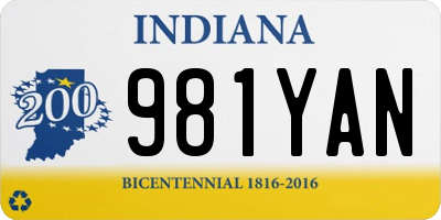 IN license plate 981YAN