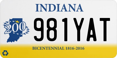 IN license plate 981YAT