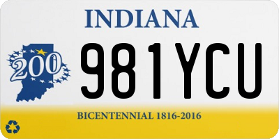 IN license plate 981YCU