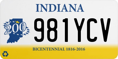 IN license plate 981YCV