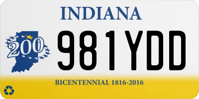 IN license plate 981YDD