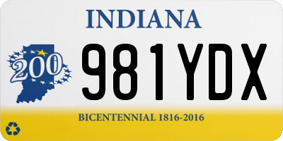 IN license plate 981YDX