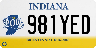 IN license plate 981YED