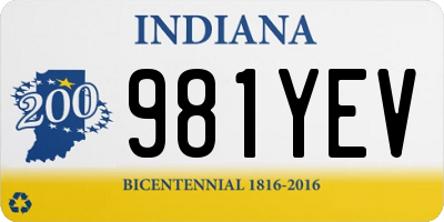 IN license plate 981YEV