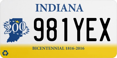 IN license plate 981YEX