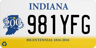 IN license plate 981YFG