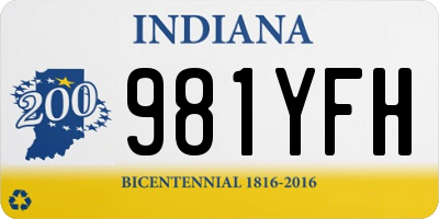 IN license plate 981YFH