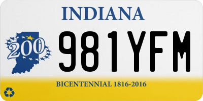 IN license plate 981YFM