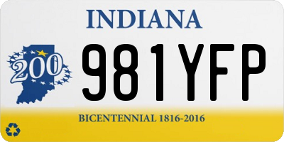 IN license plate 981YFP