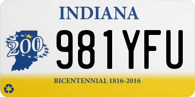 IN license plate 981YFU