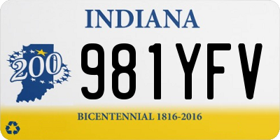 IN license plate 981YFV