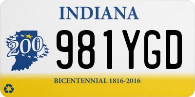 IN license plate 981YGD