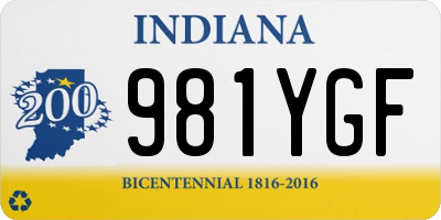 IN license plate 981YGF
