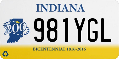 IN license plate 981YGL