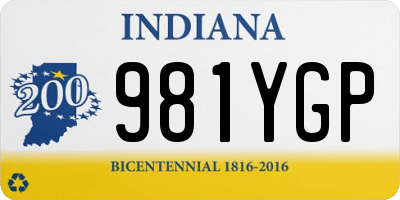 IN license plate 981YGP