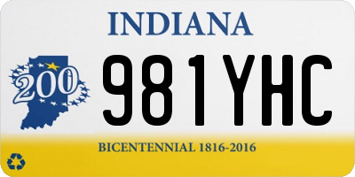 IN license plate 981YHC