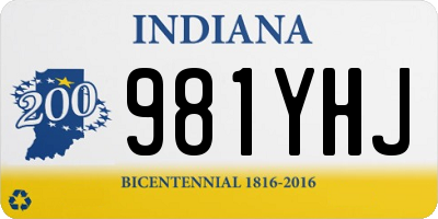 IN license plate 981YHJ