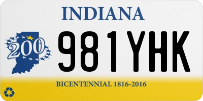 IN license plate 981YHK