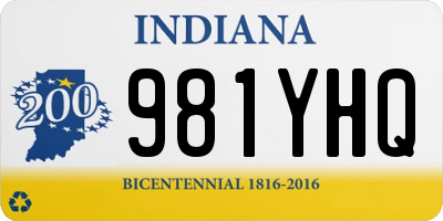 IN license plate 981YHQ