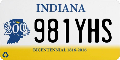 IN license plate 981YHS