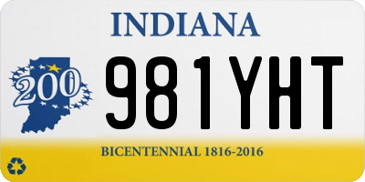 IN license plate 981YHT