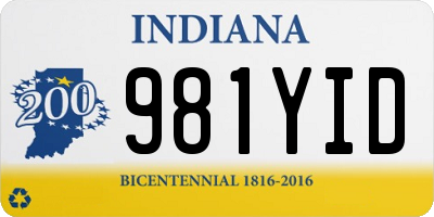 IN license plate 981YID