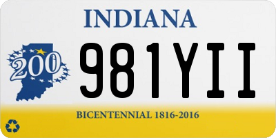 IN license plate 981YII