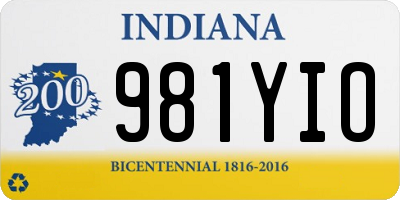 IN license plate 981YIO