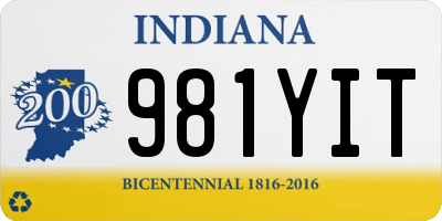 IN license plate 981YIT