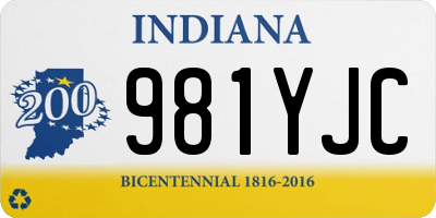 IN license plate 981YJC